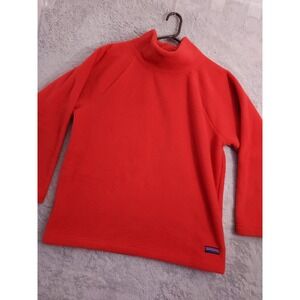 Gap Sweater Mens Small Arctic Fleece High Mock Neck Comfort Red Retro Original S